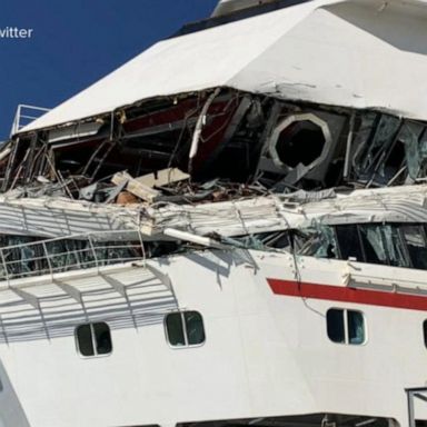 VIDEO: Massive cruise ships collided in Mexico