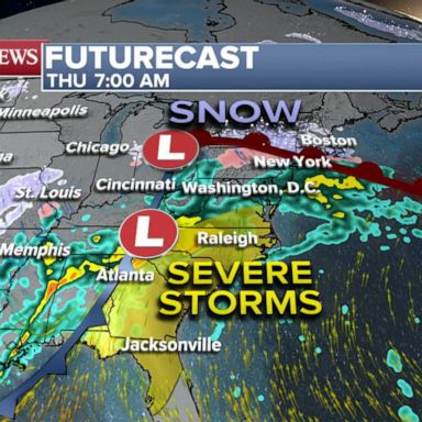 VIDEO: Winter storm departs Rockies, heads for Northeast