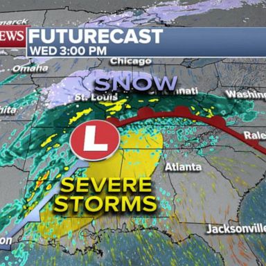 VIDEO: Storm threatens 15 states with snow, flooding rain