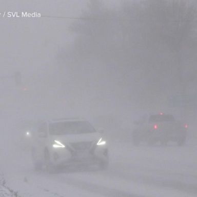 VIDEO: Blizzard creates whiteout condition in North Dakota