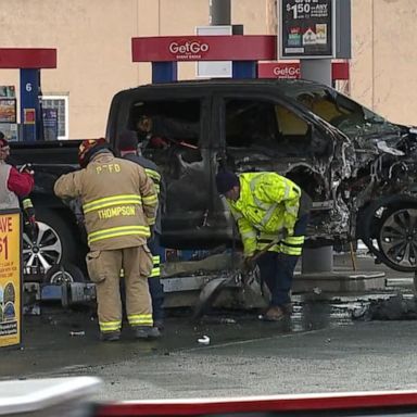 VIDEO: Explosive police standoff at gas station