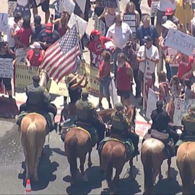 VIDEO: Protesters take demands to reopen US to the streets