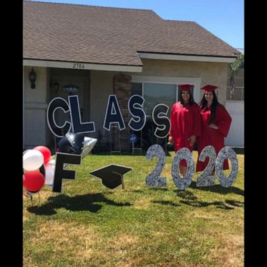 VIDEO: Sanitation worker serenades pair of graduating seniors