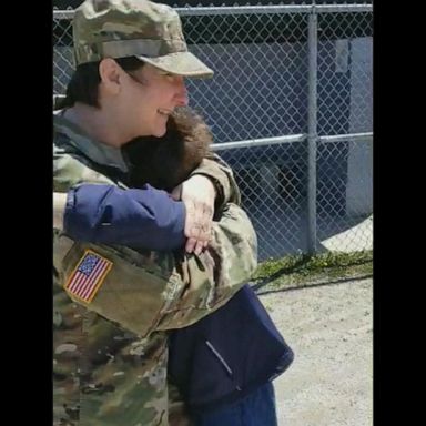 VIDEO: Boy reunites with Army reservist mother after 6 weeks