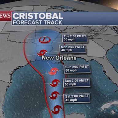 VIDEO: Tracking Cristobal and severe storms