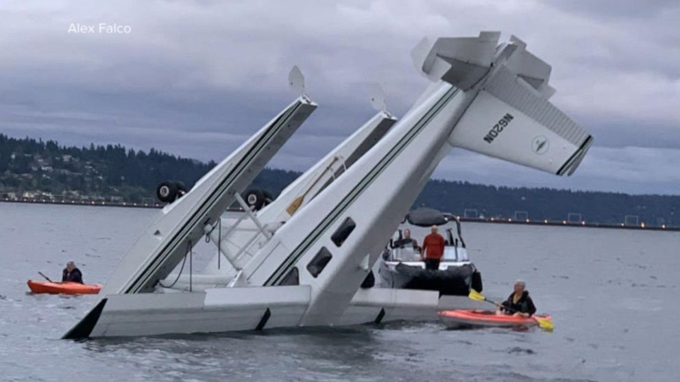 Seaplane crash and rescue near Seattle Video ABC News