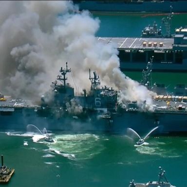 VIDEO: 21 sailors, civilians hospitalized after fire aboard naval vessel