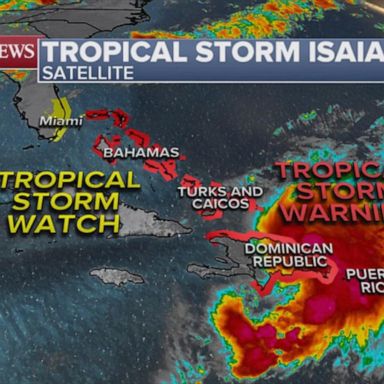 VIDEO: Tropical storm Isaias strikes Puerto Rico, takes aim at Florida coast