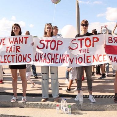 VIDEO: Large protests continue in Belarus after disputed reelection of Alexander Lukashenko