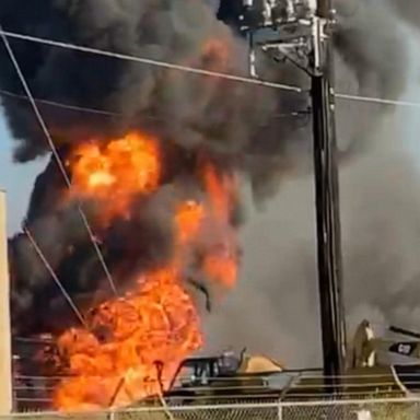 VIDEO: At least 4 injured after fire causes refinery explosion