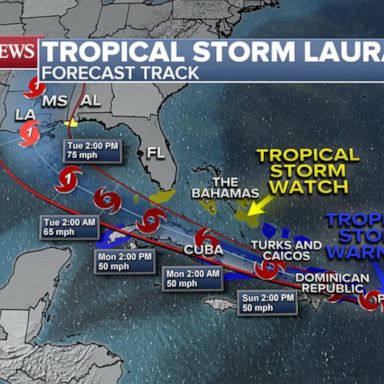 VIDEO: Tropical storms Marco and Laura approach Gulf of Mexico