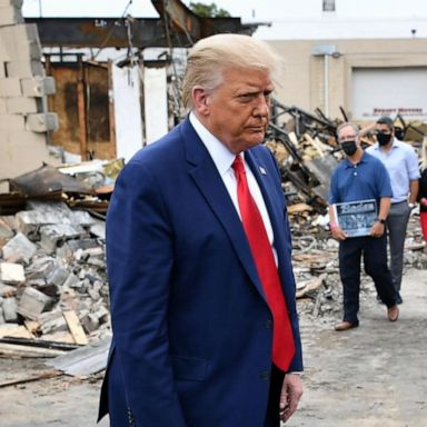 VIDEO: Trump visits Kenosha to tour damaged buildings after police shooting of Jacob Blake