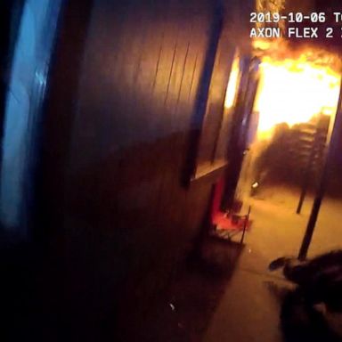 VIDEO: Dramatic video shows moment residents leap from 2nd story apartment fire