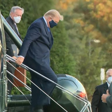 VIDEO: President Trump arrives to Walter Reed to be treated for COVID-19