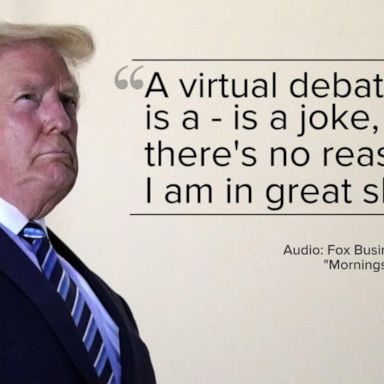 VIDEO: President Trump rejects ‘virtual’ presidential debate amid COVID-19 battle