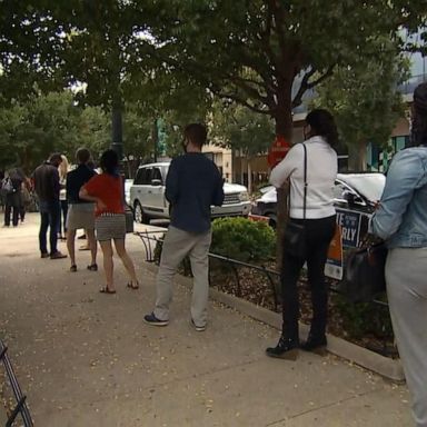 VIDEO: Big turnout for early in-person voting leads to long lines in Georgia