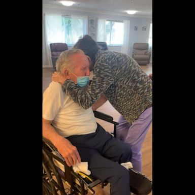 VIDEO: Elderly couple married for 60 years reunites after 200 days apart due to COVID-19