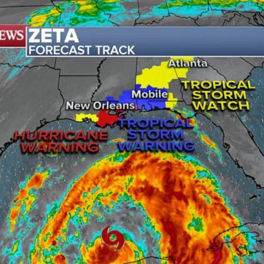 VIDEO: Tropical Storm Zeta gains strength as it approaches Gulf Coast