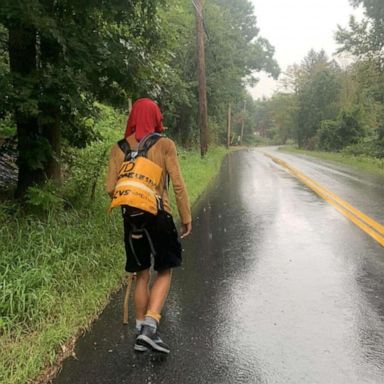 VIDEO: Homeless college student who walked 500 miles surpasses funding goal