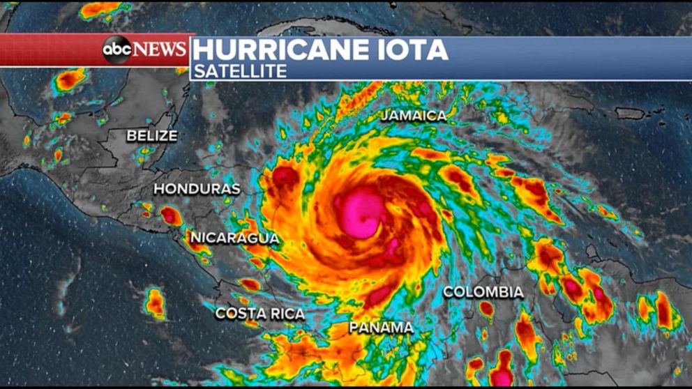 Hurricane Iota to intensify into a major hurricane before making landfall  in Central America - ABC News