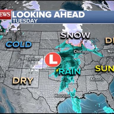 VIDEO: Rain and snow makes its way across the Midwest