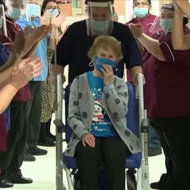 VIDEO: 90-year-old grandma becomes first to receive Pfizer COVID-19 vaccine