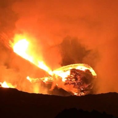 VIDEO: Volcanic eruption on the big island of Hawaii