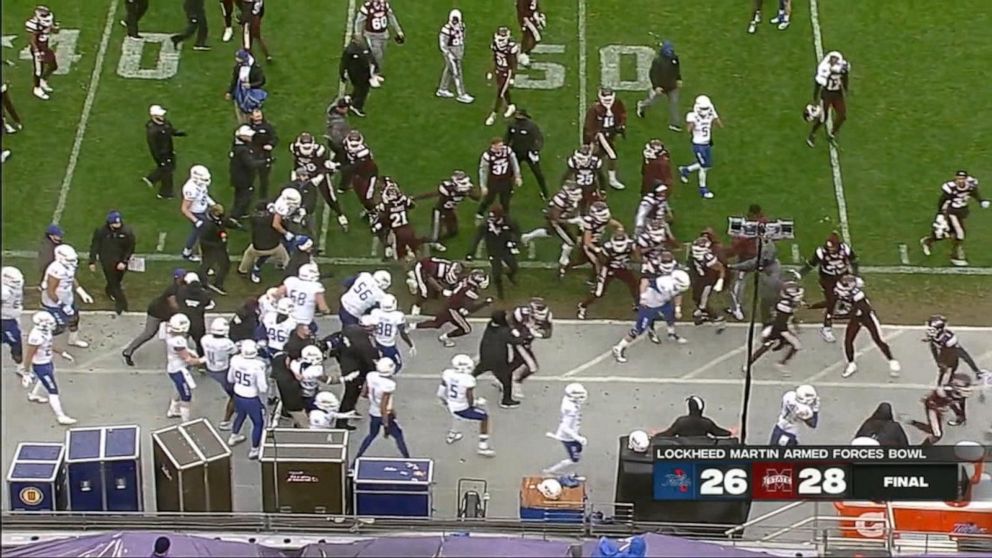 Massive brawl breaks out after college football bowl game Video ABC News