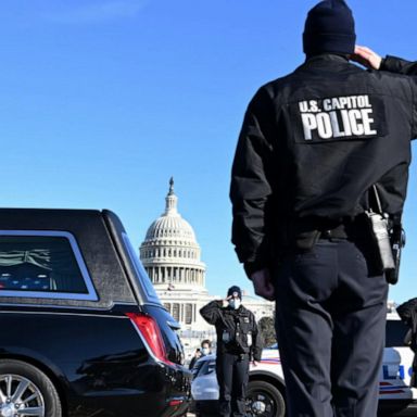 VIDEO: US Capitol Police officers salute fellow officer who was killed in siege