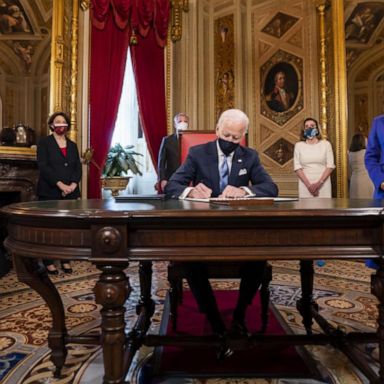 VIDEO: Biden signs 15 executive actions, reversing some Trump policies