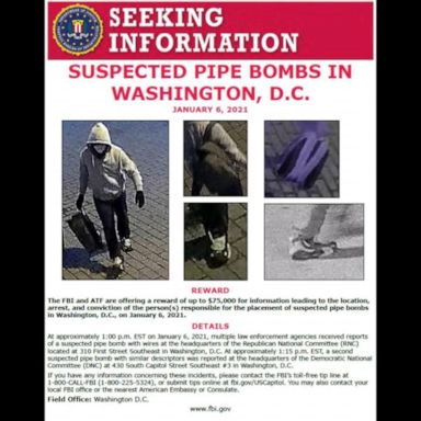 VIDEO: FBI increases reward to $75,000 for suspect who placed pipe bombs at RNC, DNC