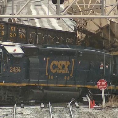 VIDEO: Train derailment causes large fuel leak