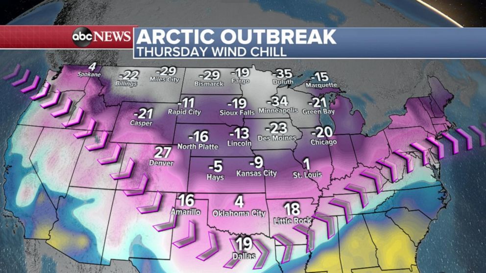 Winter Weather Alerts Across Us Extreme Cold In The Midwest Video Abc News