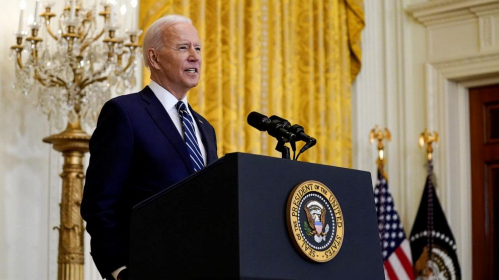 Video Biden hosts first press conference, emergency at border - ABC News