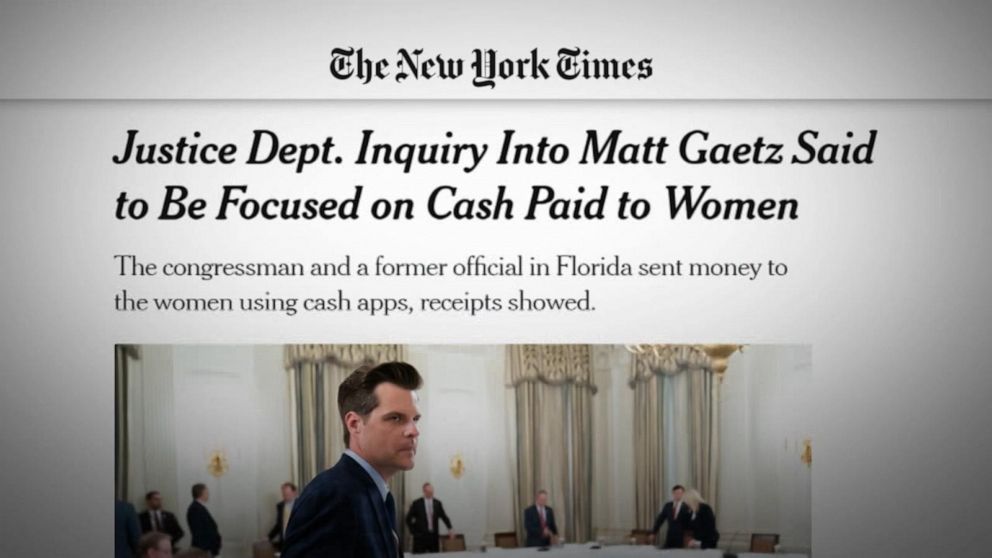 Video Sources: Rep. Matt Gaetz Is Being Investigated For Possibly ...