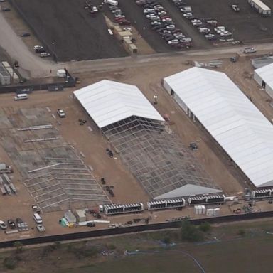 VIDEO: Exclusive aerial footage of complex being constructed for migrant children