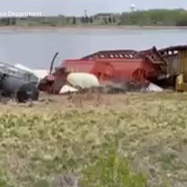 VIDEO: Massive cleanup underway after freight train derailment