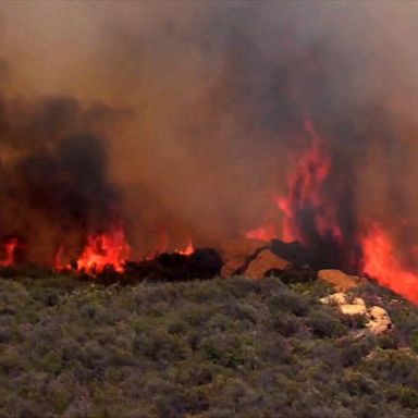 VIDEO: Wildfire burns out of control in California