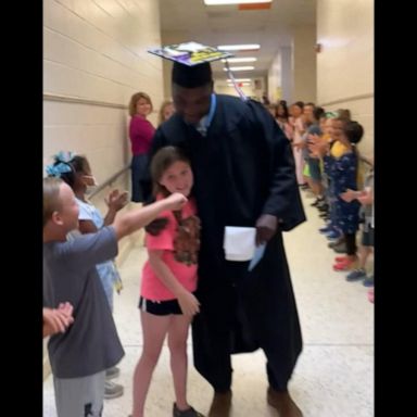 VIDEO: Special graduation surprise for beloved custodian