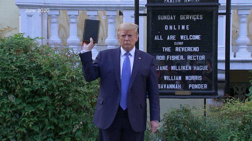 Police did not clear Lafayette Square so Trump could hold 'Bible' photo op:  Watchdog - ABC News