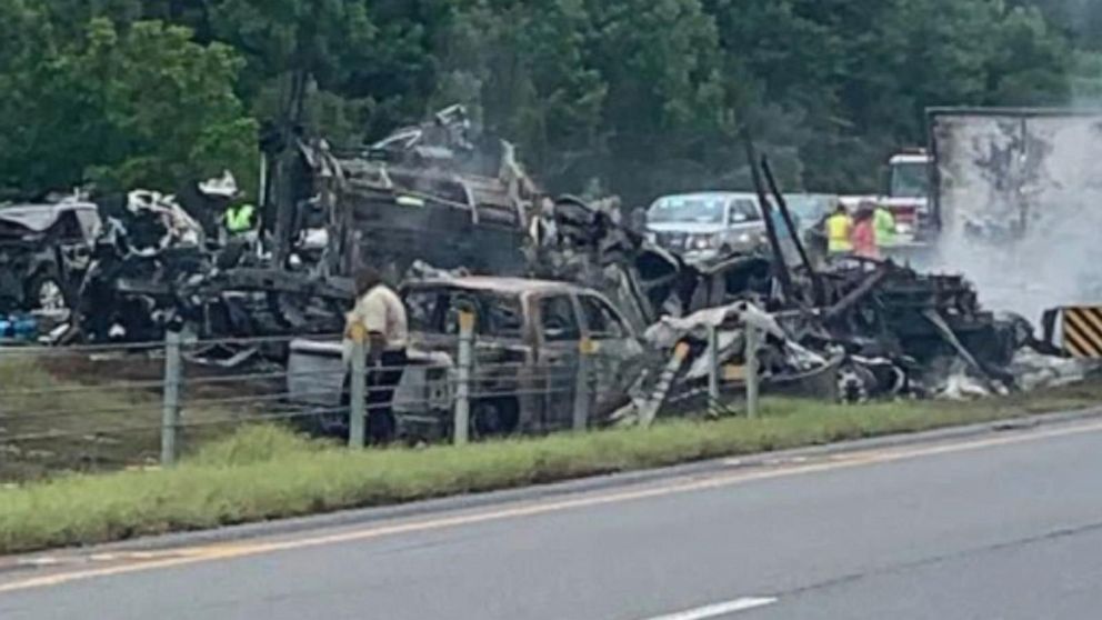 10 dead after 18car crash on Alabama highway Video ABC News