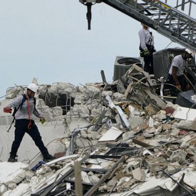 VIDEO: Images from inside the collapse in Surfside, Florida