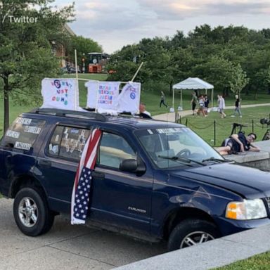 VIDEO: Man crashes into Washington monument barrier