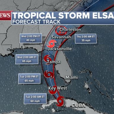 VIDEO: Tropical Storm Elsa nears south Florida