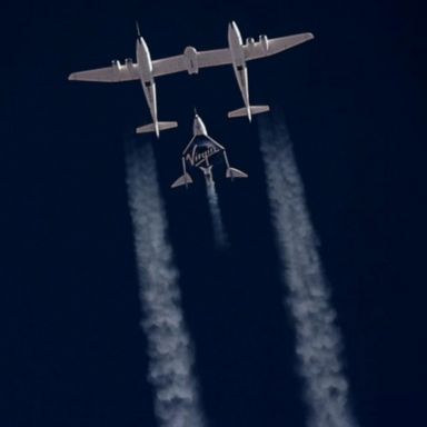 VIDEO: Richard Branson blasts off, becomes 1st to take flight in billionaire space race 