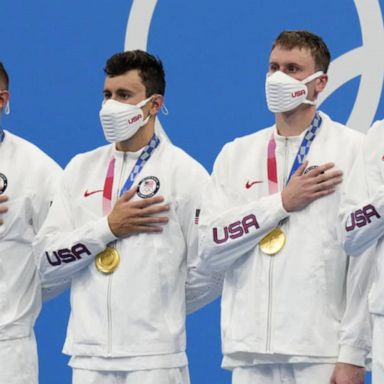 VIDEO: US men’s swimming takes gold at Games