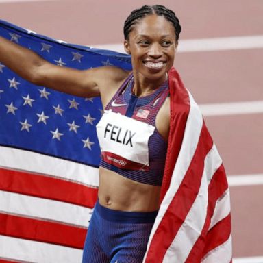 VIDEO: American sprinter Allyson Felix makes Olympic history