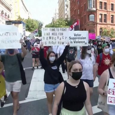 VIDEO: Thousands march through streets of Washington DC