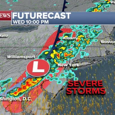 VIDEO: Severe storm threats from DC to New York