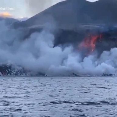 VIDEO: Lava from La Palma reaches Atlantic Ocean